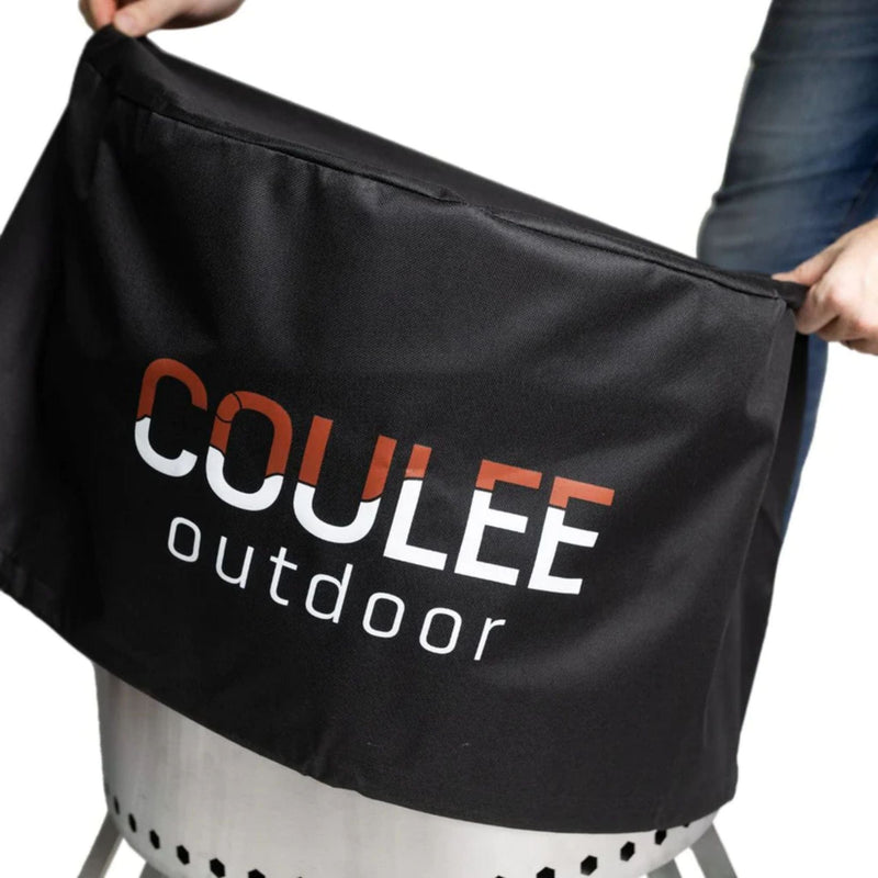 Coulee Outdoor Coulee Colorado 21" Smokeless Multifuel Portable Stainless Steel Fire Pit - Rear View