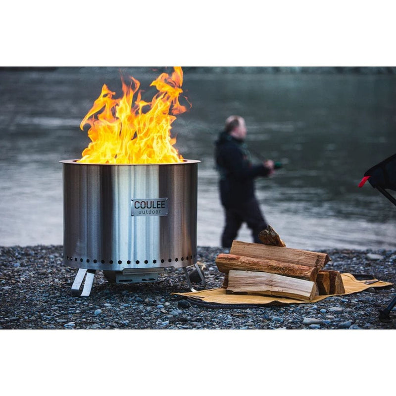 Coulee Outdoor Coulee Colorado XL 26" Smokeless Multifuel Portable Stainless Steel Fire Pit