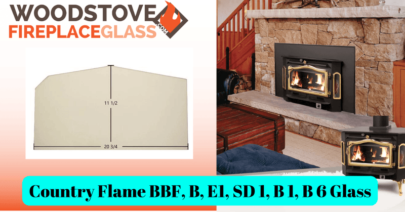 Country Flame BBF, B, E1, SD-1, B-1, B-6 Glass - Detail View