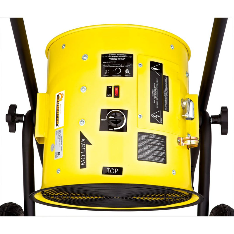 Dr. Infrared Heater 22" Salamander Construction 15000-Watt Triple Phase Portable Fan Forced Electric Heater - Close-Up