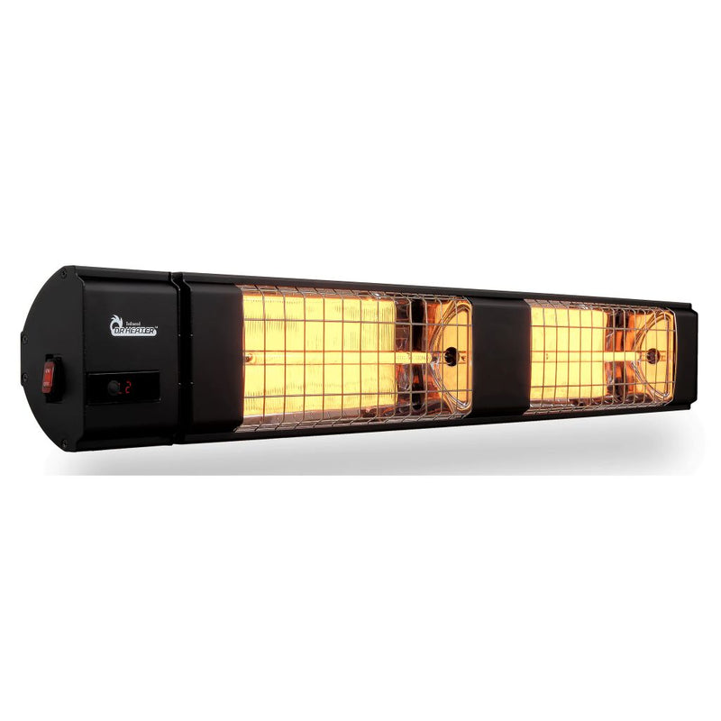 Dr. Infrared Heater 41" Black Carbon Wall Mount Ceiling Infrared Indoor and Outdoor Patio Heater with Remote