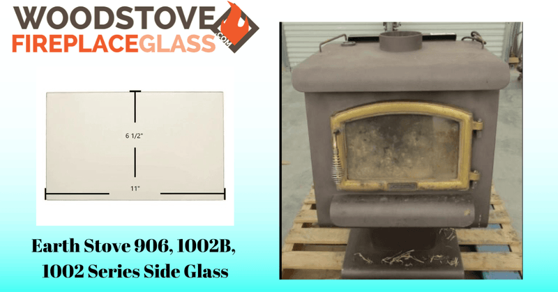 Earth Stove 906, 1002B, 1002 Series Side Glass - Detail View