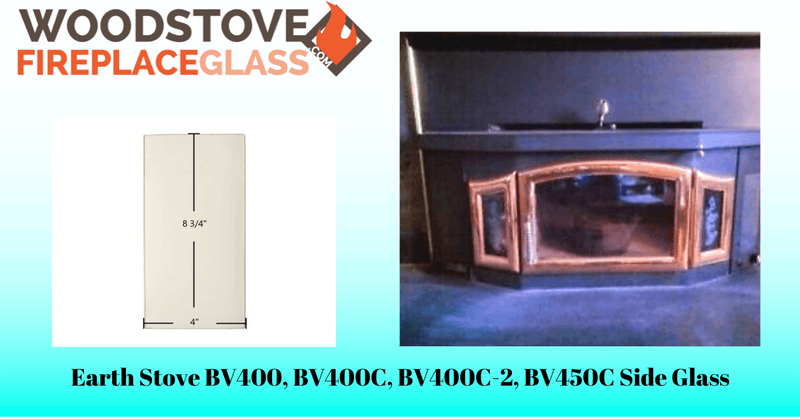 Earth Stove BV400, BV400C, BV400C-2, BV450C Side Glass - Alternate View