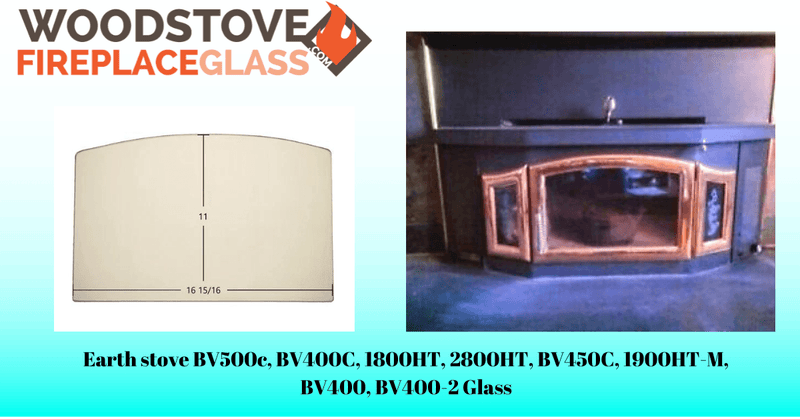 Earth Stove BV500c, BV400C, 1800HT, 2800HT, BV450C, 1900HT-M, BV400, BV400-2 Glass - Detail View