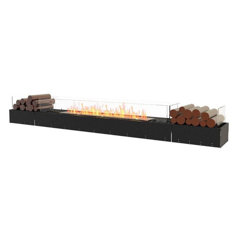 MAD Design Group EcoSmart Fire 107" Flex 104BN Bench Ethanol Fireplace Insert with Decorative Box by - Rear View