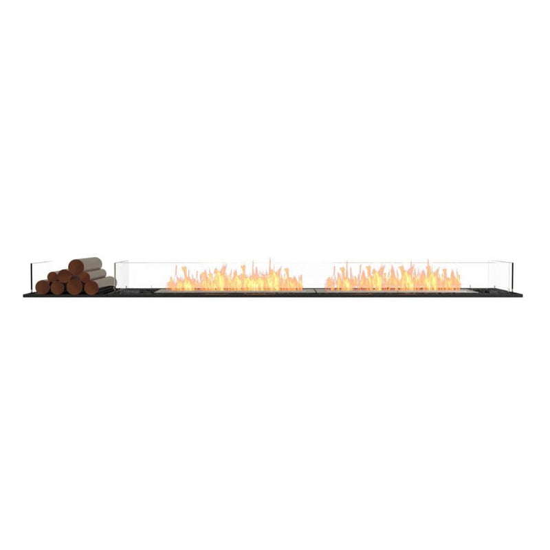 MAD Design Group EcoSmart Fire 107" Flex 104BN Bench Ethanol Fireplace Insert with Decorative Box by