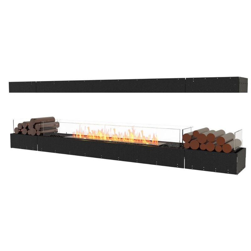 MAD Design Group EcoSmart Fire 107" Flex 104IL Island Ethanol Fireplace Insert with Decorative Box by - Rear View