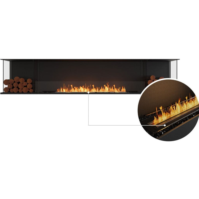 MAD Design Group EcoSmart Fire 108" Flex 104BY Bay Ethanol Fireplace Insert with Decorative Box by - Installation View