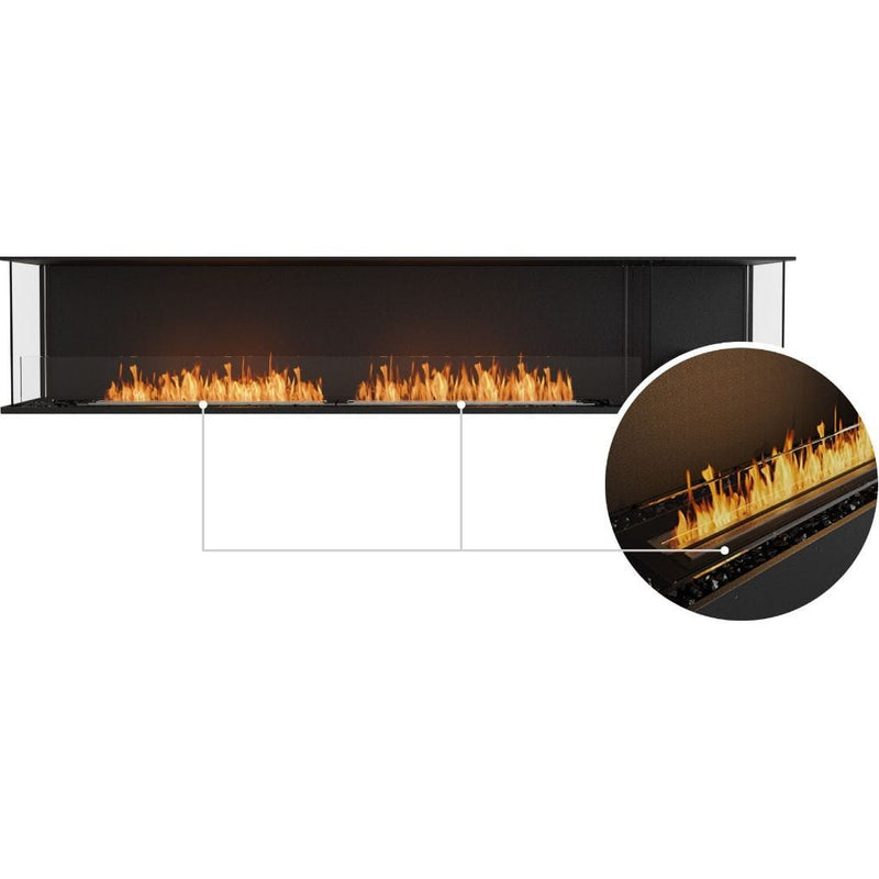 MAD Design Group EcoSmart Fire 108" Flex 104BY Bay Ethanol Fireplace Insert with Decorative Box by - Dimensions