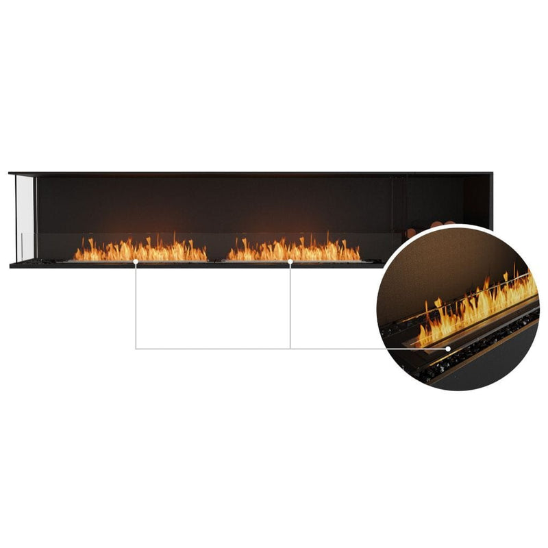 MAD Design Group EcoSmart Fire 110" Flex 104LC/104RC Ethanol Fireplace Insert with Decorative Box by - Dimensions