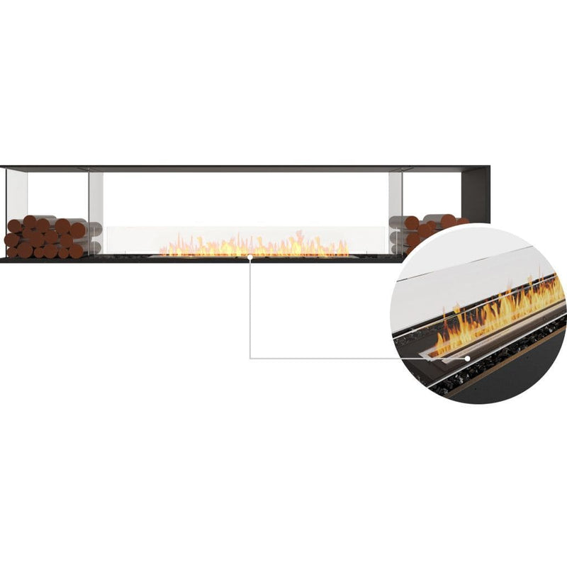 MAD Design Group EcoSmart Fire 110" Flex 104PN Peninsula Ethanol Fireplace Insert with Decorative Box by - Installation View