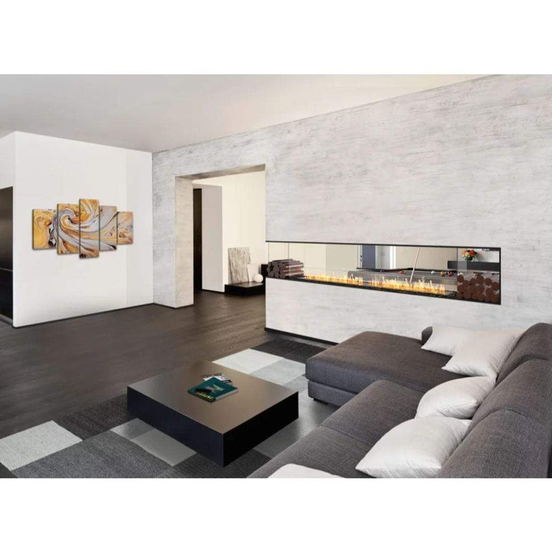 MAD Design Group EcoSmart Fire 110" Flex 104PN Peninsula Ethanol Fireplace Insert with Decorative Box by - Connection Detail