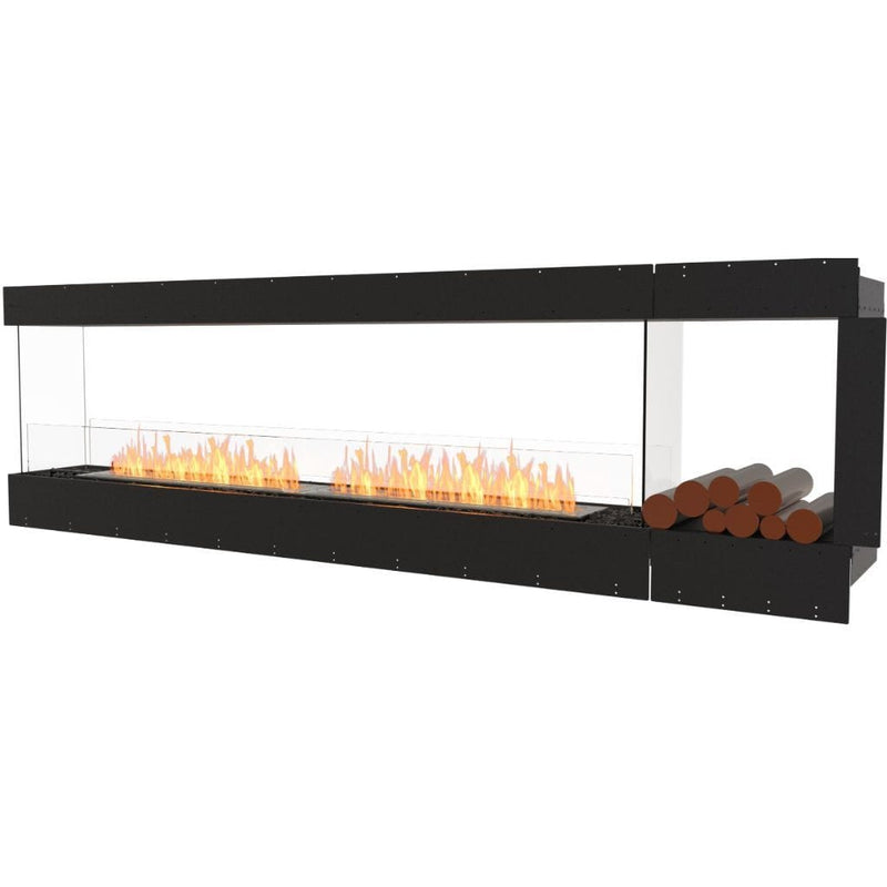 MAD Design Group EcoSmart Fire 110" Flex 104PN Peninsula Ethanol Fireplace Insert with Decorative Box by - Rear View