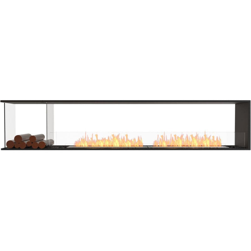 MAD Design Group EcoSmart Fire 110" Flex 104PN Peninsula Ethanol Fireplace Insert with Decorative Box by