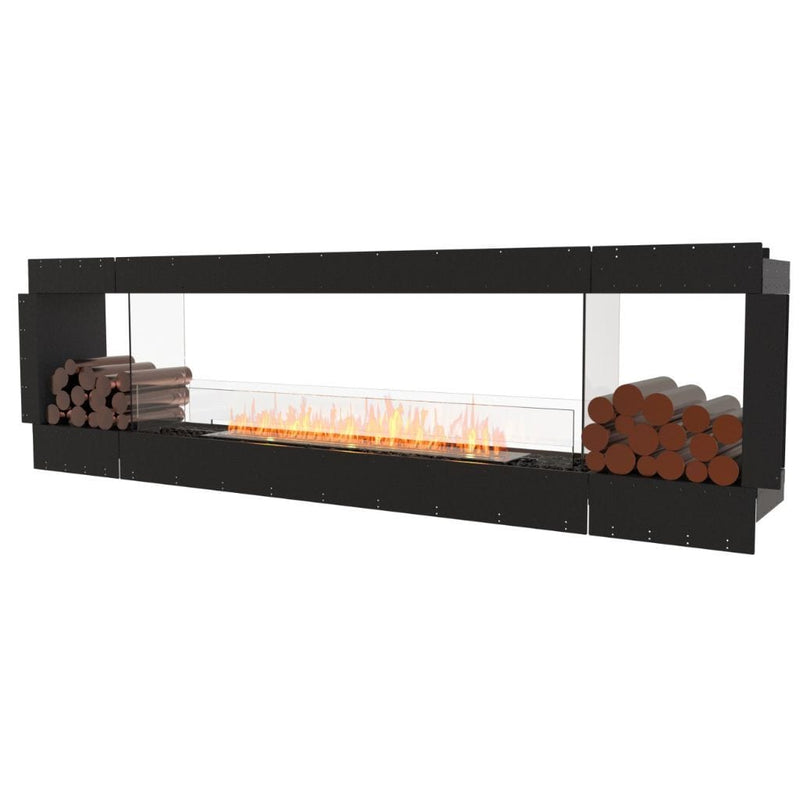 MAD Design Group EcoSmart Fire 112" Flex 104DB Double Sided Ethanol Fireplace Insert with Decorative Box by - Rear View