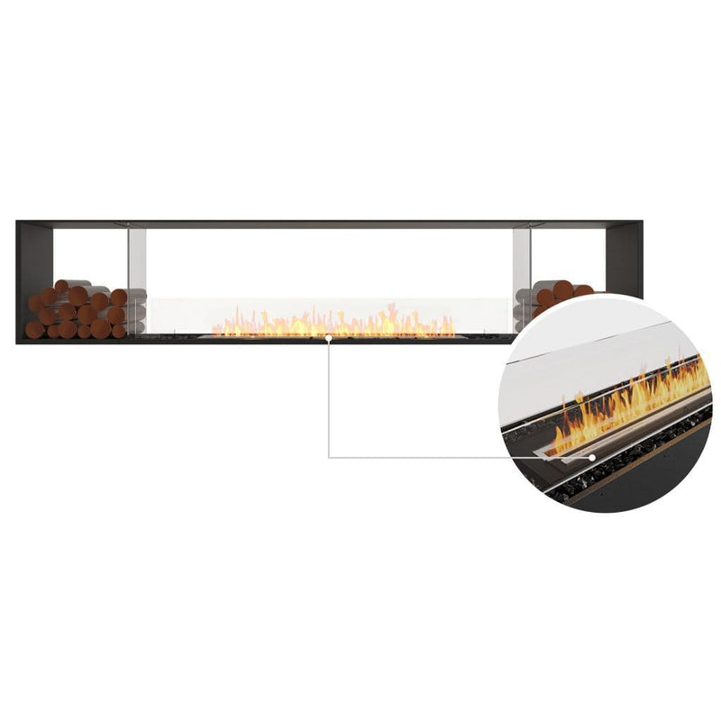 MAD Design Group EcoSmart Fire 112" Flex 104DB Double Sided Ethanol Fireplace Insert with Decorative Box by - Dimensions