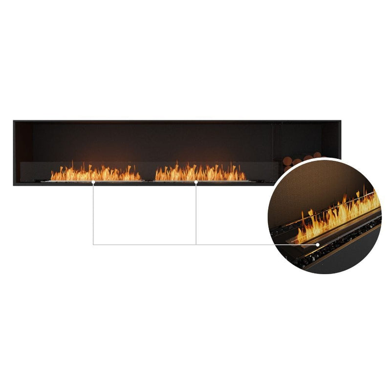MAD Design Group EcoSmart Fire 112" Flex 104SS Single Sided Ethanol Fireplace Insert with Decorative Box by - Dimensions