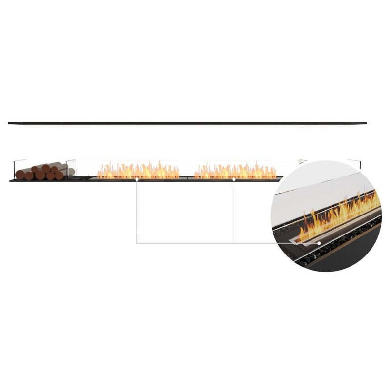 MAD Design Group EcoSmart Fire 125" Flex 122IL Island Ethanol Fireplace Insert with Decorative Box by - Side View