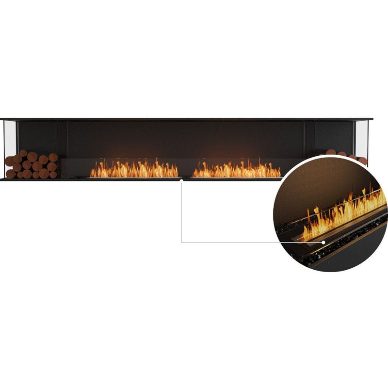 MAD Design Group EcoSmart Fire 126" Flex 122BY Bay Ethanol Fireplace Insert with Decorative Box by - Installation View