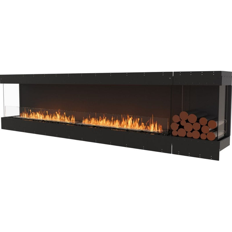 MAD Design Group EcoSmart Fire 126" Flex 122BY Bay Ethanol Fireplace Insert with Decorative Box by - Rear View