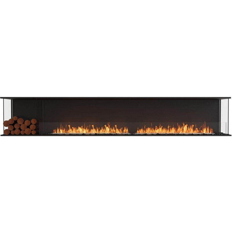 MAD Design Group EcoSmart Fire 126" Flex 122BY Bay Ethanol Fireplace Insert with Decorative Box by