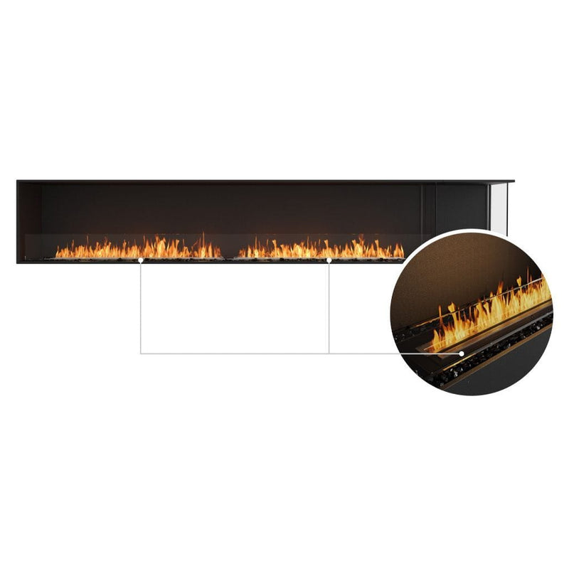 MAD Design Group EcoSmart Fire 128" Flex 122LC/122RC Ethanol Fireplace Insert with Decorative Box by - Side View