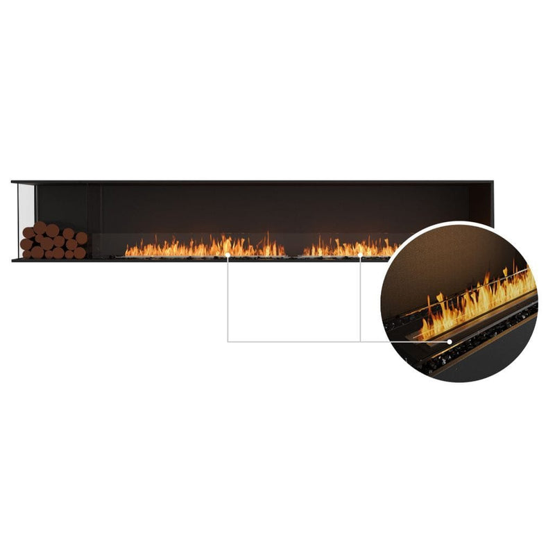 MAD Design Group EcoSmart Fire 128" Flex 122LC/122RC Ethanol Fireplace Insert with Decorative Box by - Side View