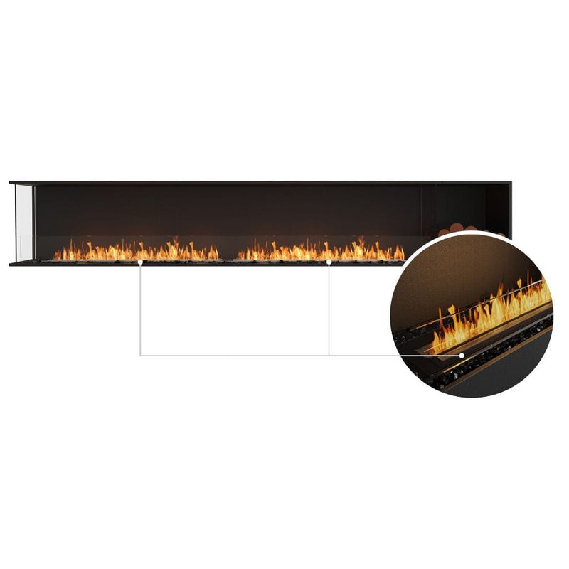MAD Design Group EcoSmart Fire 128" Flex 122LC/122RC Ethanol Fireplace Insert with Decorative Box by - Dimensions