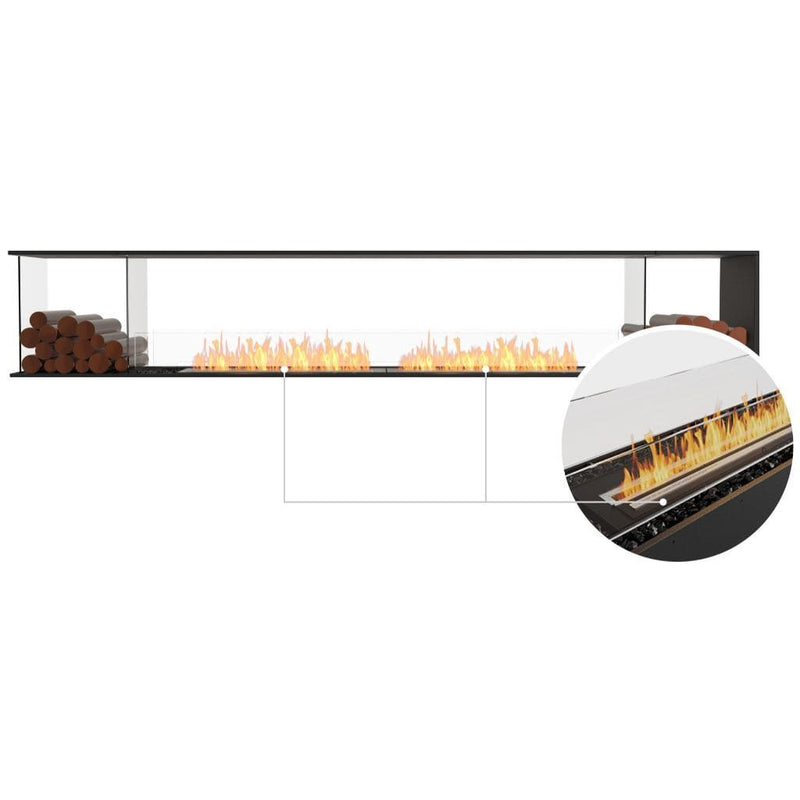MAD Design Group EcoSmart Fire 128" Flex 122PN Peninsula Ethanol Fireplace Insert with Decorative Box by - Installation View