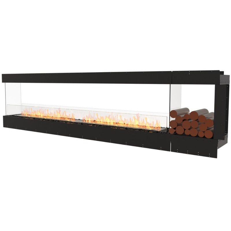 MAD Design Group EcoSmart Fire 128" Flex 122PN Peninsula Ethanol Fireplace Insert with Decorative Box by - Rear View