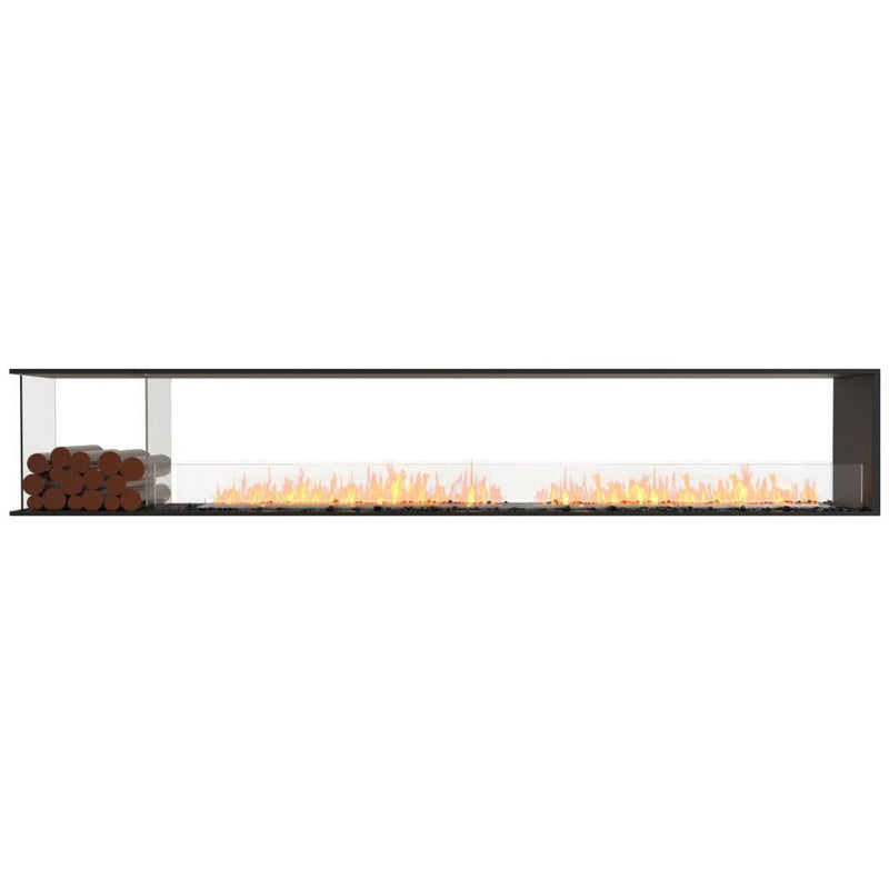 MAD Design Group EcoSmart Fire 128" Flex 122PN Peninsula Ethanol Fireplace Insert with Decorative Box by