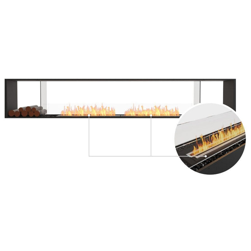 MAD Design Group EcoSmart Fire 130" Flex 122DB Double Sided Ethanol Fireplace Insert with Decorative Box by - Dimensions