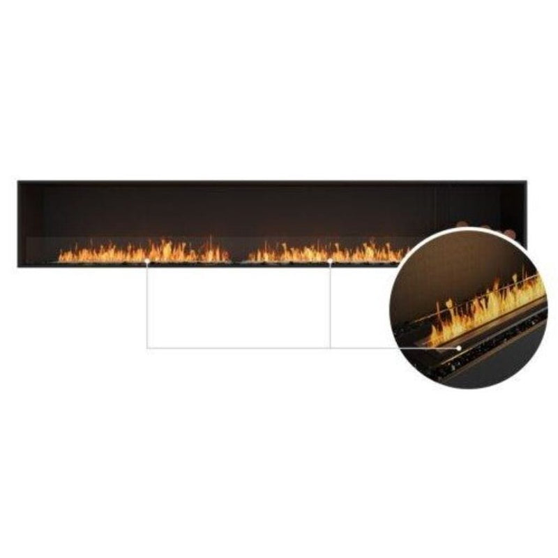 MAD Design Group EcoSmart Fire 130" Flex 122SS Single Sided Ethanol Fireplace Insert with Decorative Box by - Dimensions