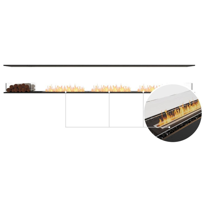 MAD Design Group EcoSmart Fire 143" Flex 140IL Island Ethanol Fireplace Insert with Decorative Box by - Side View