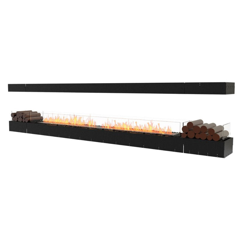 MAD Design Group EcoSmart Fire 143" Flex 140IL Island Ethanol Fireplace Insert with Decorative Box by - Rear View