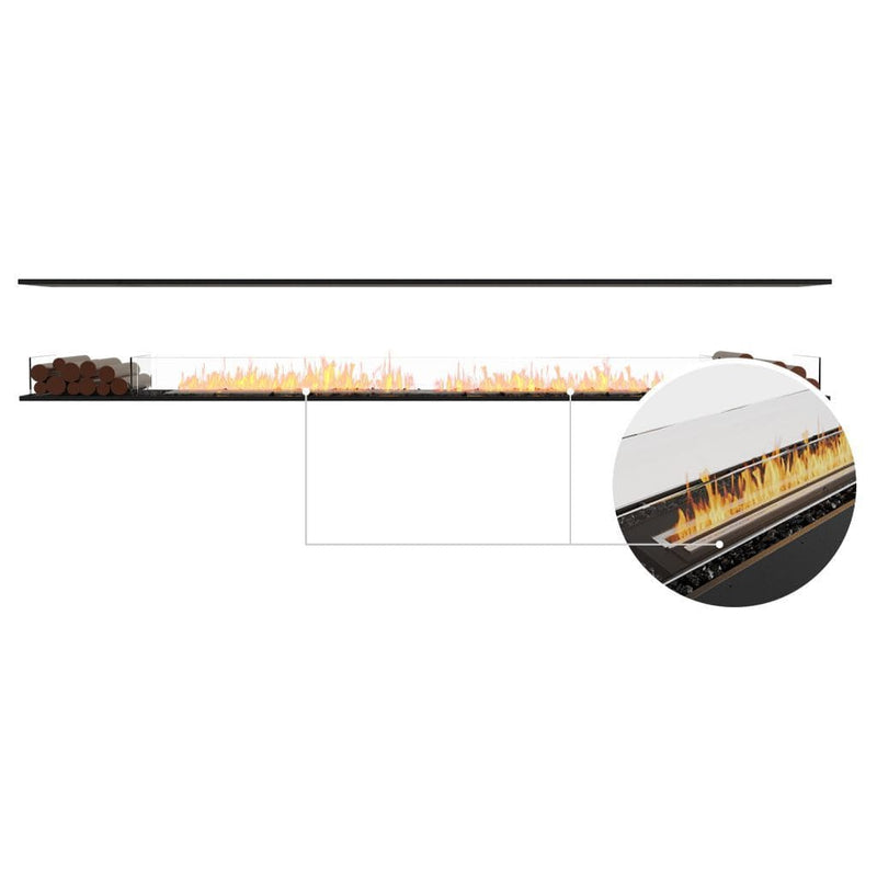 MAD Design Group EcoSmart Fire 143" Flex 140IL Island Ethanol Fireplace Insert with Decorative Box by - Dimensions