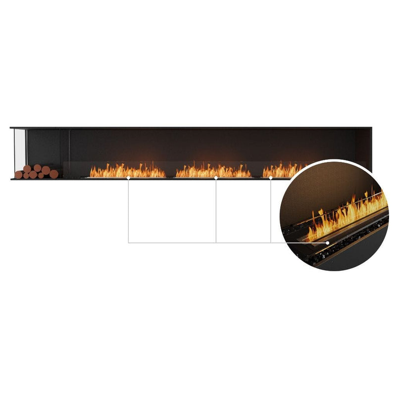 MAD Design Group EcoSmart Fire 146" Flex 140LC/140RC Ethanol Fireplace Insert with Decorative Box by - Side View