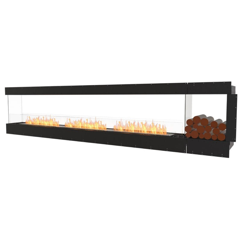 MAD Design Group EcoSmart Fire 146" Flex 140PN Peninsula Ethanol Fireplace Insert with Decorative Box by - Rear View