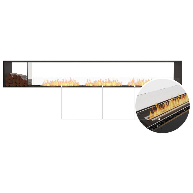 MAD Design Group EcoSmart Fire 148" Flex 140DB Double Sided Ethanol Fireplace Insert with Decorative Box by - Side View