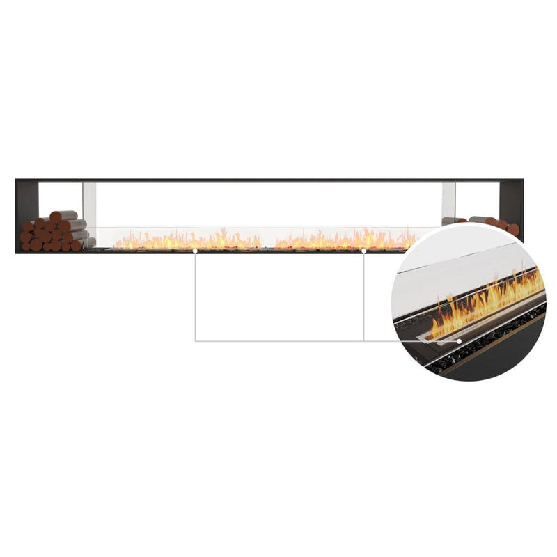 MAD Design Group EcoSmart Fire 148" Flex 140DB Double Sided Ethanol Fireplace Insert with Decorative Box by - Dimensions