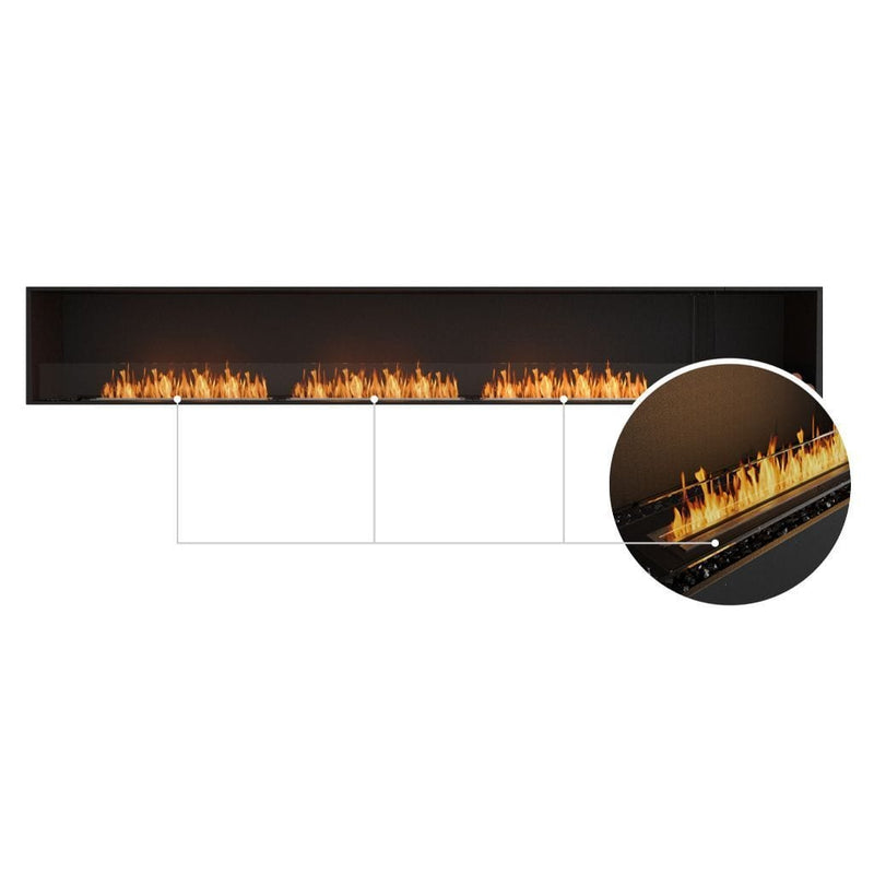 MAD Design Group EcoSmart Fire 148" Flex 140SS Single Sided Ethanol Fireplace Insert with Decorative Box by - Dimensions