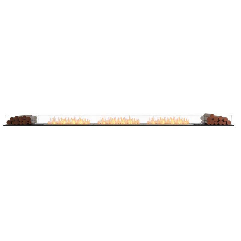 MAD Design Group EcoSmart Fire 161" Flex 158BN Bench Ethanol Fireplace Insert with Decorative Box by