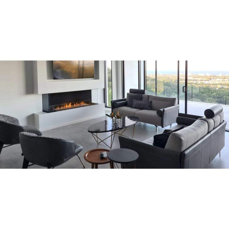 MAD Design Group EcoSmart Fire 162" Flex 158BY Bay Ethanol Fireplace Insert with Decorative Box by - Components View