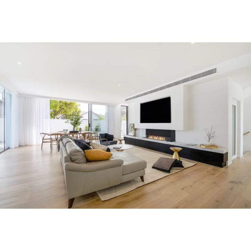 MAD Design Group EcoSmart Fire 162" Flex 158BY Bay Ethanol Fireplace Insert with Decorative Box by - Close-Up