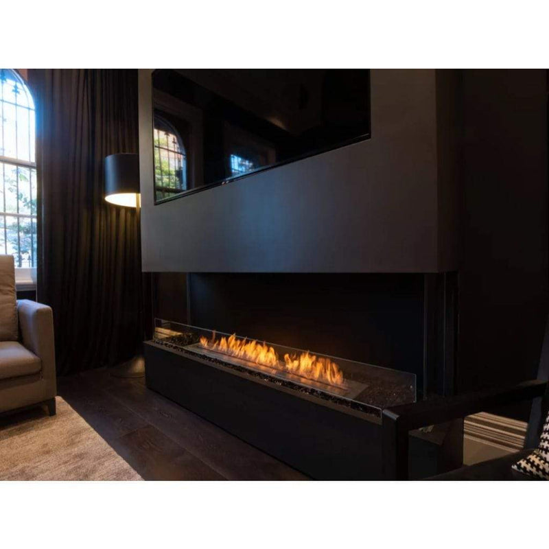 MAD Design Group EcoSmart Fire 162" Flex 158BY Bay Ethanol Fireplace Insert with Decorative Box by - Dimensions