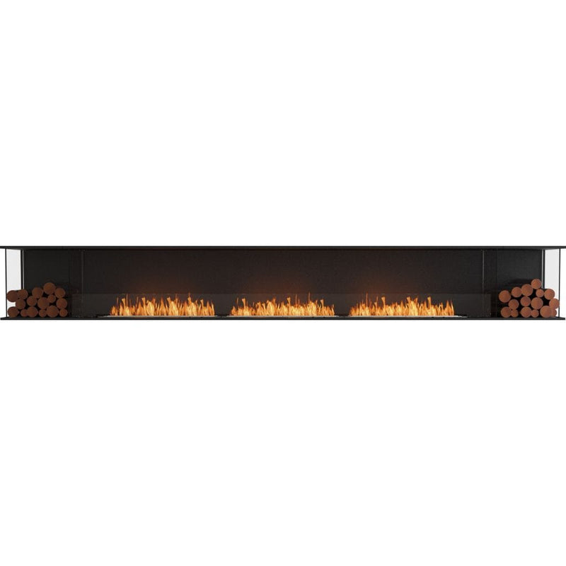 MAD Design Group EcoSmart Fire 162" Flex 158BY Bay Ethanol Fireplace Insert with Decorative Box by