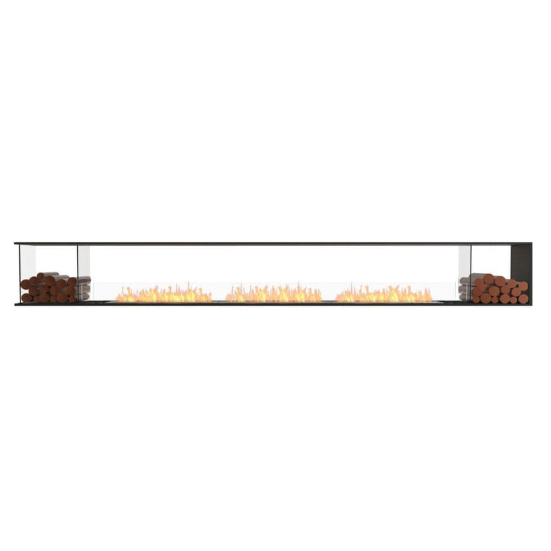MAD Design Group EcoSmart Fire 164" Flex 158PN Peninsula Ethanol Fireplace Insert with Decorative Box by