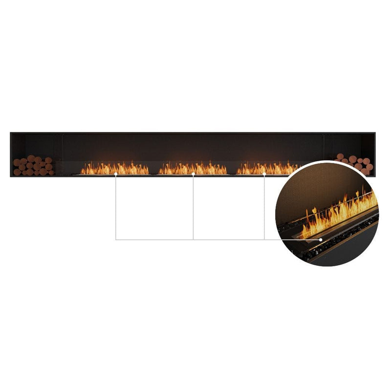 MAD Design Group EcoSmart Fire 167" Flex 158SS Single Sided Ethanol Fireplace Insert with Decorative Box by - Side View