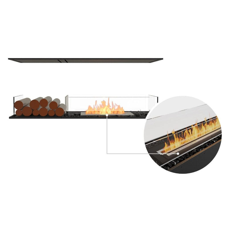 MAD Design Group EcoSmart Fire 53" Flex 50IL Island Ethanol Fireplace Insert with Decorative Box by - Side View