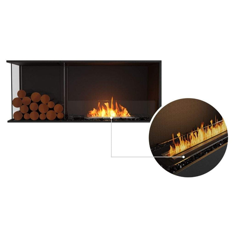 MAD Design Group EcoSmart Fire 55" Flex 50LC/50RC Ethanol Fireplace Insert with Decorative Box by - Side View